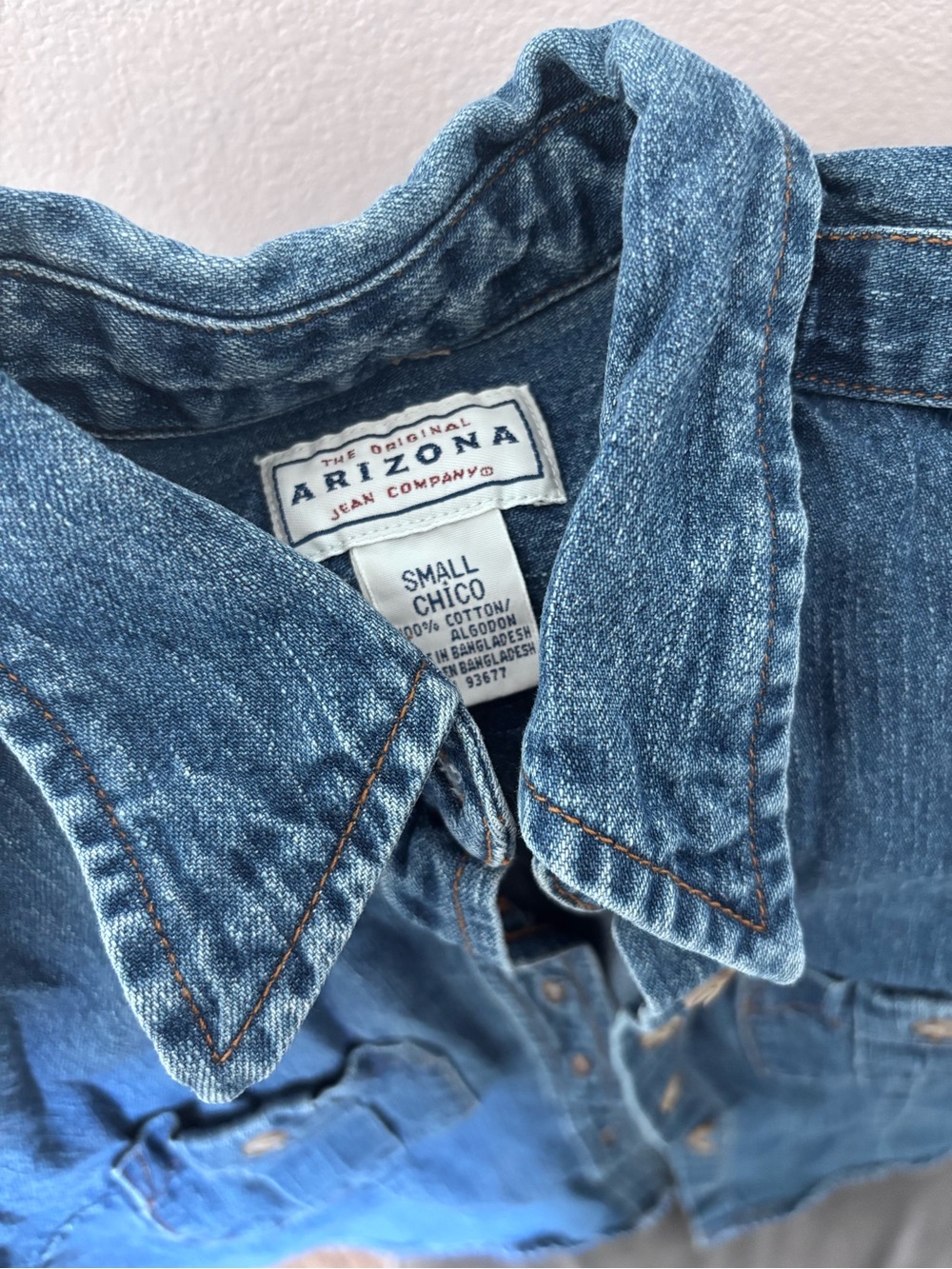 Arizona Jean Company Denim Button-Up Shirt - Blue - Picture 2 of 2